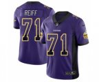 Minnesota Vikings #71 Riley Reiff Limited Purple Rush Drift Fashion NFL Jersey