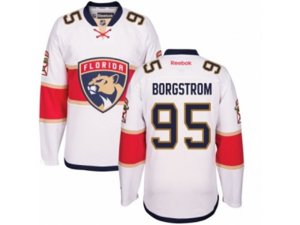 Florida Panthers #95 Henrik Borgstrom Premier White Away NHL New Jersey