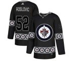 Winnipeg Jets #52 Jack Roslovic Black Team Logos Fashion Jersey