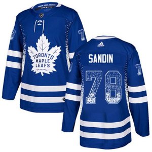 Toronto Maple Leafs #78 Rasmus Sandin Authentic Blue Drift Fashion NHL Jersey