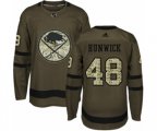 Adidas Buffalo Sabres #48 Matt Hunwick Authentic Green Salute to Service NHL Jersey