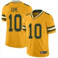 Green Bay Packers #10 Jordan Love Gold Stitched NFL Limited Inverted Legend Jersey