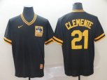 Nike Pittsburgh Pirates #21 Roberto Clemente Black M&N MLB Jersey
