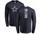 Dallas Cowboys #18 Randall Cobb Navy Blue Backer Long Sleeve T-Shirt