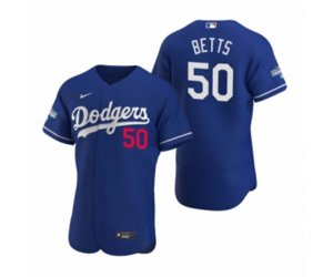 Los Angeles Dodgers Mookie Betts Royal 2020 World Series Champions Authentic Jersey