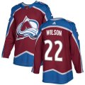 Colorado Avalanche #22 Colin Wilson Premier Burgundy Red Home NHL Jersey