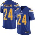 Los Angeles Chargers #24 Trevor Williams Elite Electric Blue Rush Vapor Untouchable NFL Jersey
