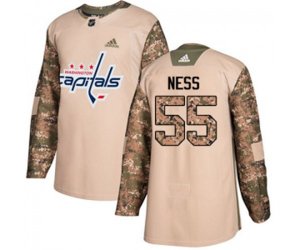 Washington Capitals #55 Aaron Ness Authentic Camo Veterans Day Practice NHL Jersey