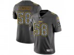 Pittsburgh Steelers #58 Jack Lambert Gray Static NFL Vapor Untouchable Limited Jersey