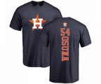 Houston Astros #54 Roberto Osuna Navy Blue Backer T-Shirt