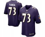 Baltimore Ravens #73 Marshal Yanda Game Purple Team Color Football Jersey