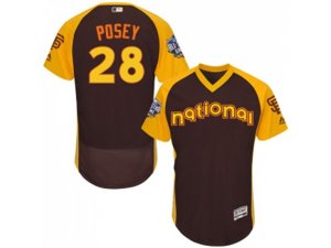 San Francisco Giants #28 Buster Posey Brown 2016 All-Star National League BP Authentic Collection Flex Base MLB Jersey