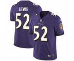 Baltimore Ravens #52 Ray Lewis Purple Team Color Vapor Untouchable Limited Player Football Jersey