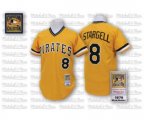 Pittsburgh Pirates #8 Willie Stargell Replica Gold Throwback Baseball Jersey