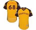 New York Yankees #68 Dellin Betances Yellow 2016 All-Star American League BP Authentic Collection Flex Base Baseball Jersey