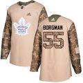 Toronto Maple Leafs #55 Andreas Borgman Authentic Camo Veterans Day Practice NHL Jersey