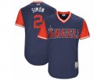 Los Angeles Angels of Anaheim #2 Andrelton Simmons Simon Authentic Navy Blue 2017 Players Weekend MLB Jersey