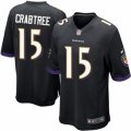 Baltimore Ravens #15 Michael Crabtree Game Black Alternate NFL Jersey