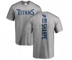 Tennessee Titans #19 Tajae Sharpe Ash Backer T-Shirt