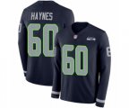 Seattle Seahawks #60 Phil Haynes Limited Navy Blue Therma Long Sleeve Football Jersey