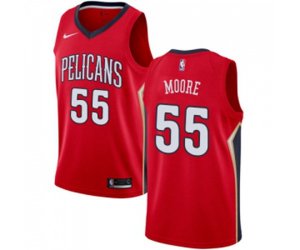 New Orleans Pelicans #55 E\'Twaun Moore Swingman Red Alternate NBA Jersey Statement Edition