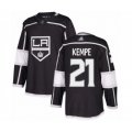 Los Angeles Kings #21 Mario Kempe Authentic Black Home Hockey Jersey