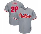 Philadelphia Phillies #29 John Kruk Replica Grey Road Cool Base Baseball Jersey