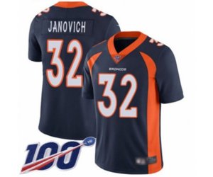 Denver Broncos #32 Andy Janovich Navy Blue Alternate Vapor Untouchable Limited Player 100th Season Football Jersey