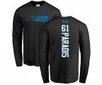 Carolina Panthers #61 Matt Paradis Black Backer Long Sleeve T-Shirt