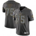 New Orleans Saints #75 Andrus Peat Gray Static Vapor Untouchable Limited NFL Jersey
