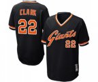 San Francisco Giants #22 Will Clark Replica Black Throwback Baseball Jersey