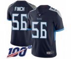 Tennessee Titans #56 Sharif Finch Navy Blue Team Color Vapor Untouchable Limited Player 100th Season Football Jerse