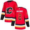 Calgary Flames #2 Al MacInnis Authentic Red Drift Fashion NHL Jersey