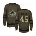 Colorado Avalanche #45 Bowen Byram Authentic Green Salute to Service Hockey Jersey