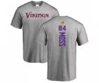 Minnesota Vikings #84 Randy Moss Ash Backer T-Shirt
