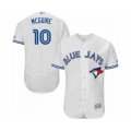Toronto Blue Jays #10 Reese McGuire White Home Flex Base Authentic Collection Baseball Player Jersey