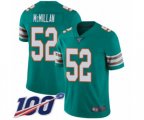 Miami Dolphins #52 Raekwon McMillan Aqua Green Alternate Vapor Untouchable Limited Player 100th Season Football Jersey