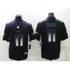 Philadelphia Eagles #11 A. J. Brown Black Smoke Fashion Limited Stitched Jersey