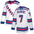 New York Rangers #7 Rod Gilbert Authentic White Away NHL Jersey