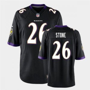 Baltimore Ravens #26 Geno Stone Nike Black Vapor Limited Player Jersey