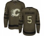 Calgary Flames #5 Mark Giordano Authentic Green Salute to Service Hockey Jersey