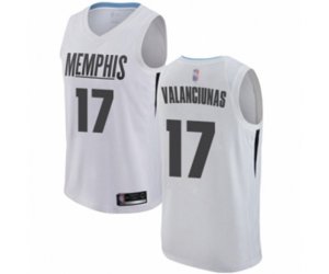 Memphis Grizzlies #17 Jonas Valanciunas Authentic White Basketball Jersey - City Edition