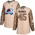 Colorado Avalanche #45 Jonathan Bernier Authentic Camo Veterans Day Practice NHL Jersey