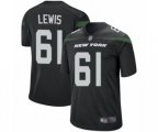 New York Jets #61 Alex Lewis Game Black Alternate Football Jersey