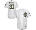 Chicago Cubs #31 Greg Maddux Authentic White 2016 Memorial Day Fashion Flex Base MLB Jersey