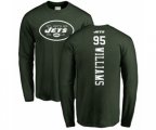 New York Jets #95 Quinnen Williams Green Backer Long Sleeve T-Shirt