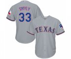 Texas Rangers #33 Drew Smyly Replica Grey Road Cool Base Baseball Jersey