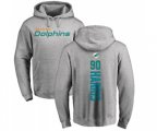Miami Dolphins #90 Charles Harris Ash Backer Pullover Hoodie