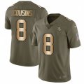 Minnesota Vikings #8 Kirk Cousins Limited Olive Gold 2017 Salute to Service NFL Jersey