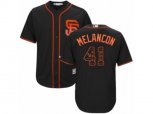 San Francisco Giants #41 Mark Melancon Authentic Black Team Logo Fashion Cool Base MLB Jersey